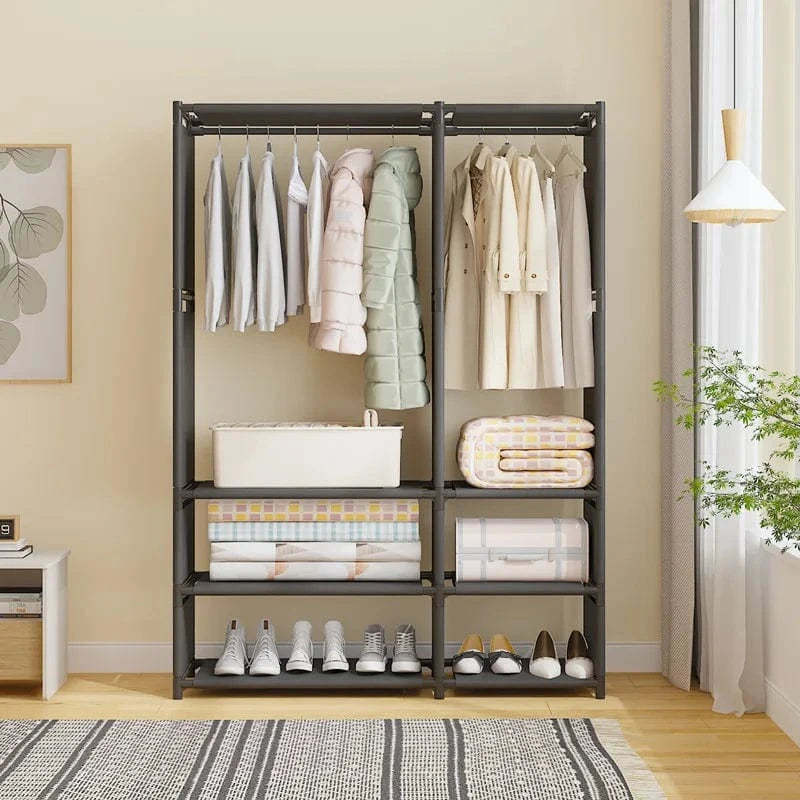 My Store Noir Porte Manteau Meuble Chaussure Double Etagere Fermé noir