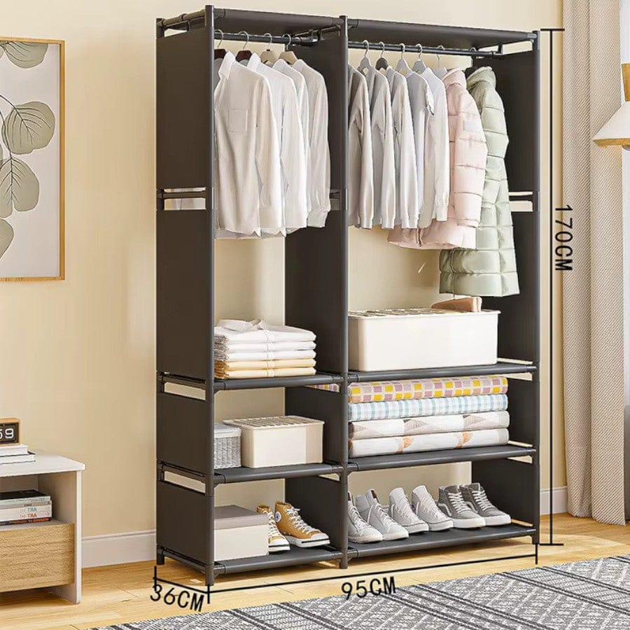 My Store Noir Porte Manteau Meuble Chaussure Double Etagere Fermé noir