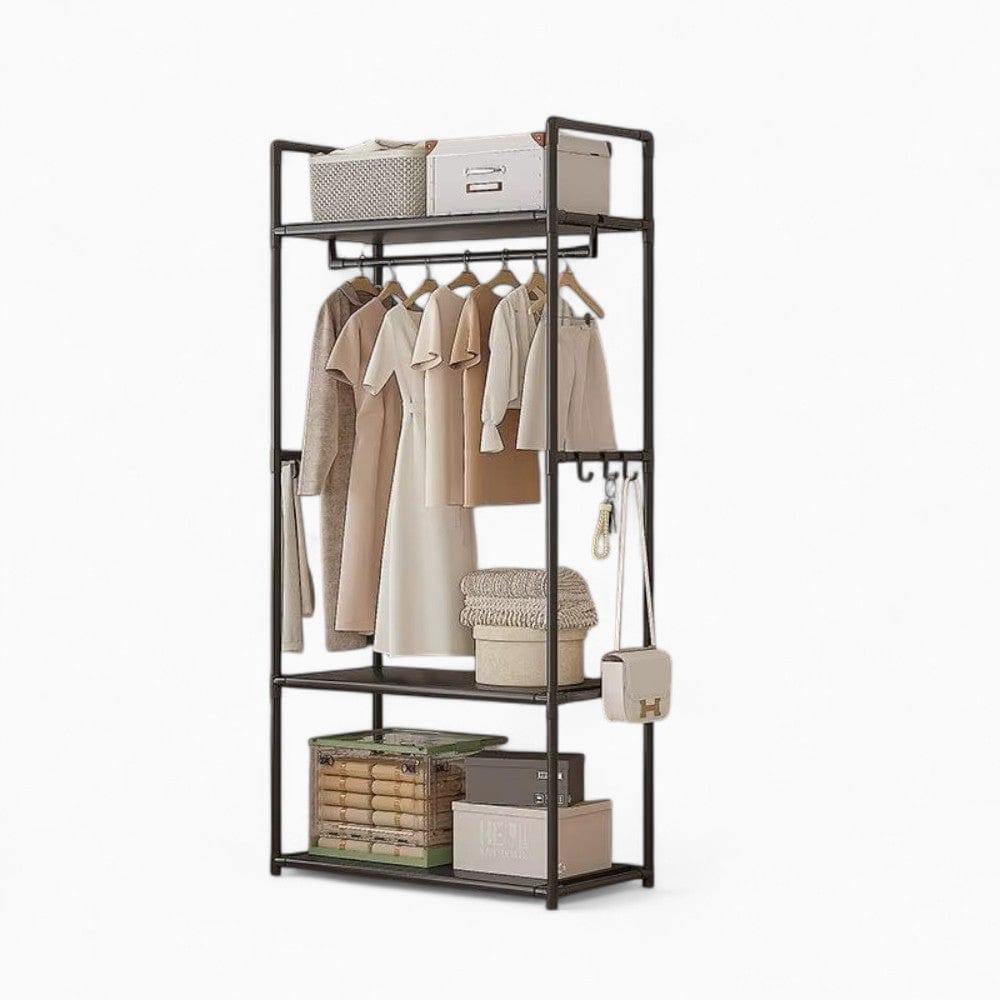 My Store Noir Porte Manteau Meuble Chaussure Double noir