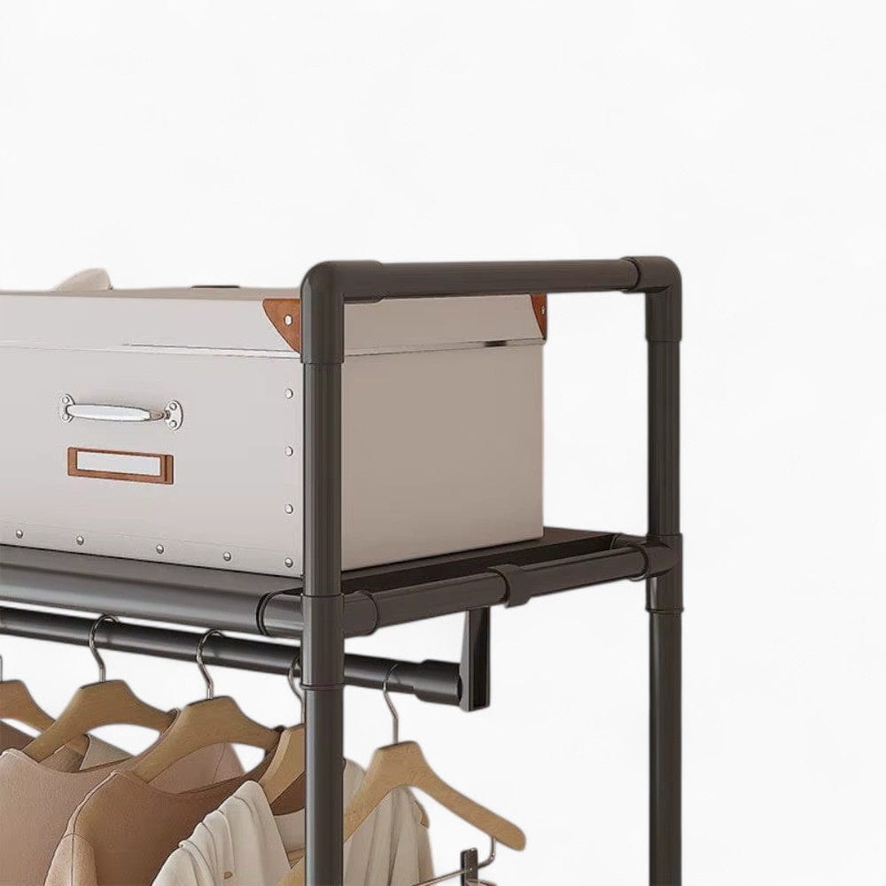 My Store Noir Porte Manteau Meuble Chaussure Double noir