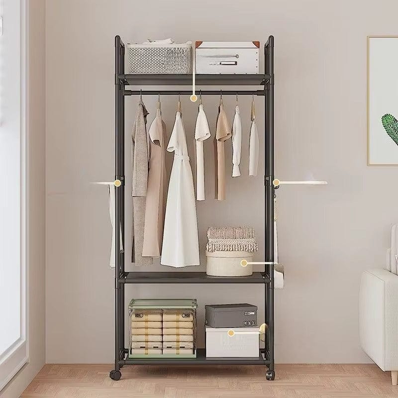 My Store Noir Porte Manteau Meuble Chaussure Double noir