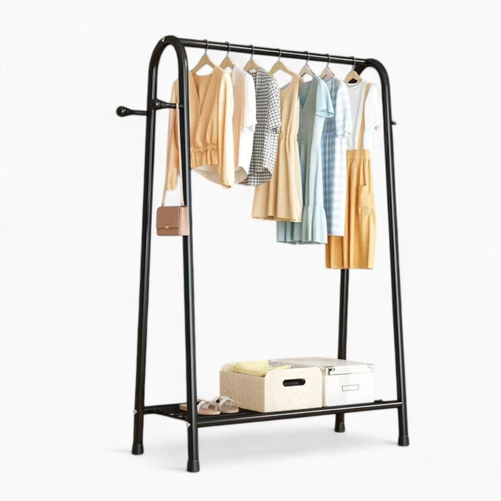 My Store Noir Porte Manteau Meuble Chaussure Mini dressing noir