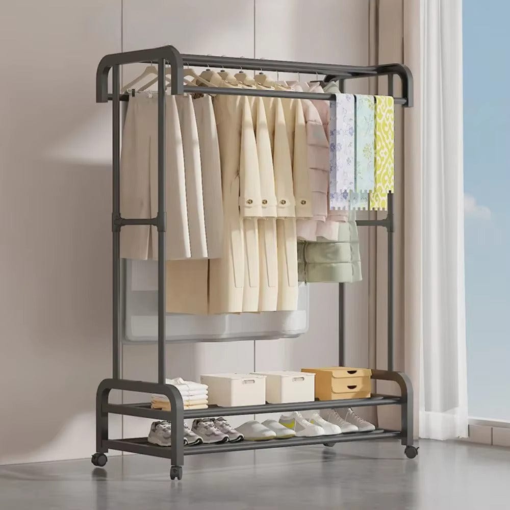 My Store Noir Porte Manteau Meuble Chaussure Penderie noir