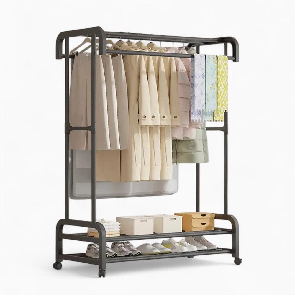 My Store Noir Porte Manteau Meuble Chaussure Penderie noir