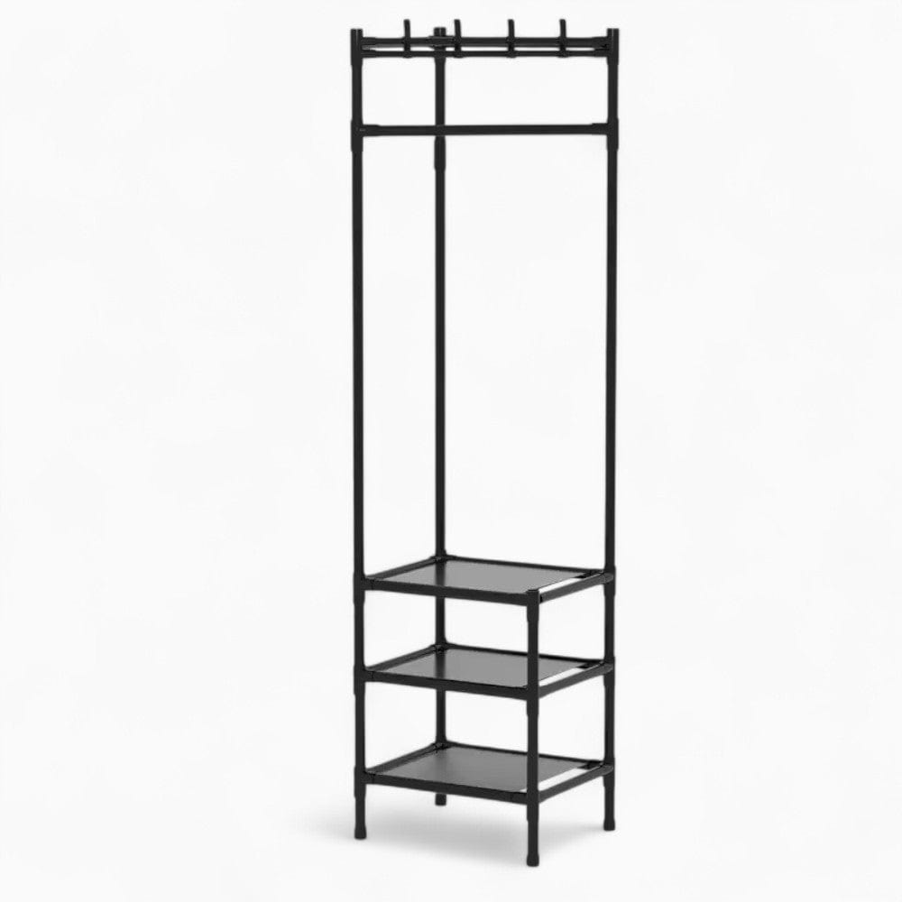 My Store Noir Porte Manteau Meuble Chaussure Rangement noir