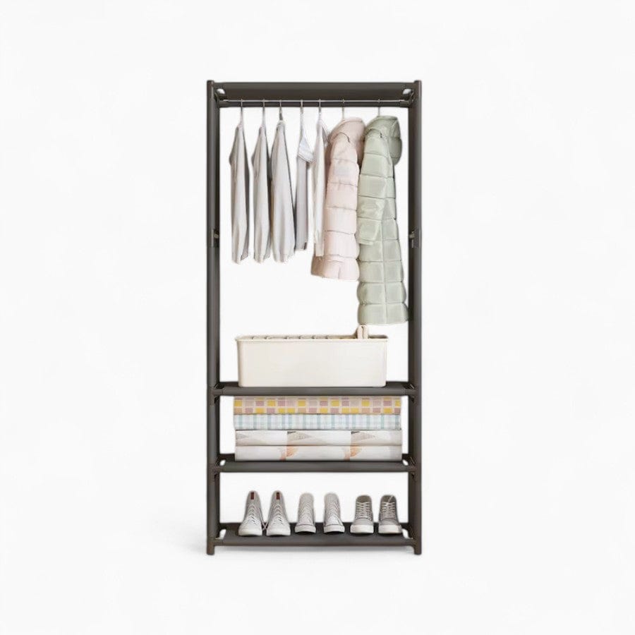 My Store Noir Porte Manteau Meuble Chaussure Simple Etagere Fermé noir