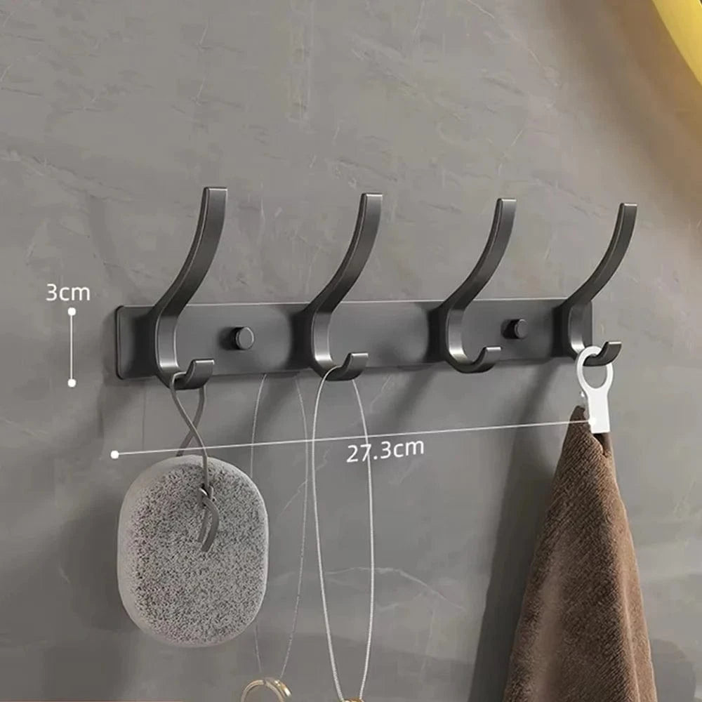 My Store Noir Porte Manteau Mural 4 Crochets moderne noir