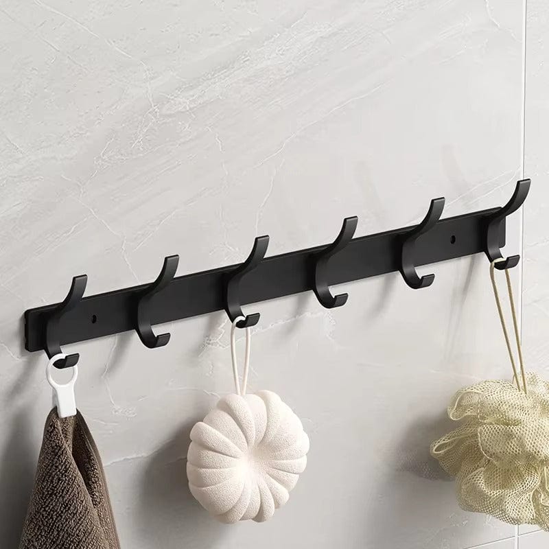 My Store Noir Porte Manteau Mural 6 Crochets moderne noir
