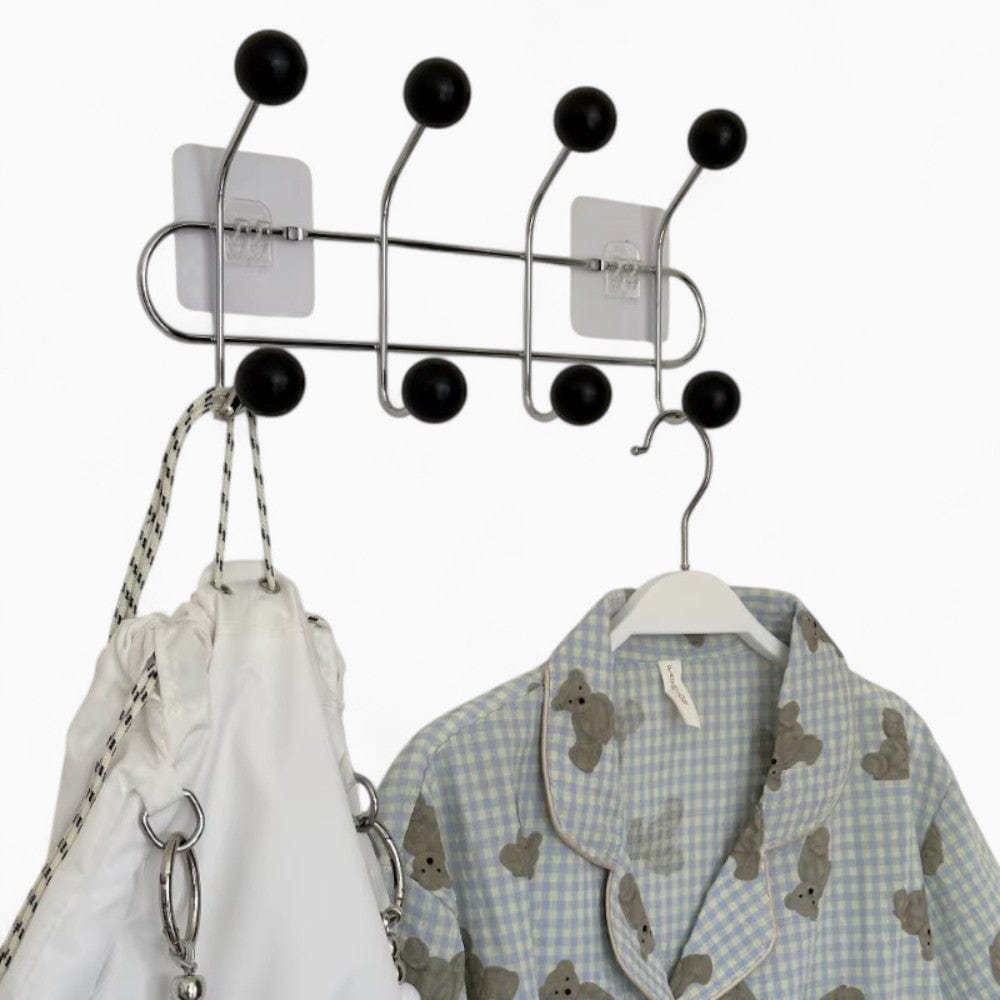 My Store Noir Porte Manteau Mural Entrée métal Crochet noir