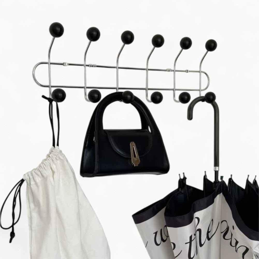 My Store Noir Porte Manteau Mural Entrée métal Grand Crochet noir