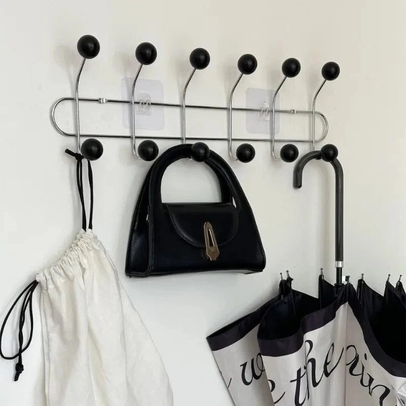 My Store Noir Porte Manteau Mural Entrée métal Grand Crochet noir