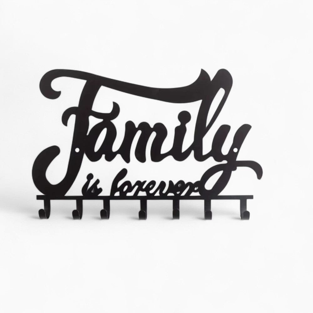 My Store Noir Porte Manteau Mural Family