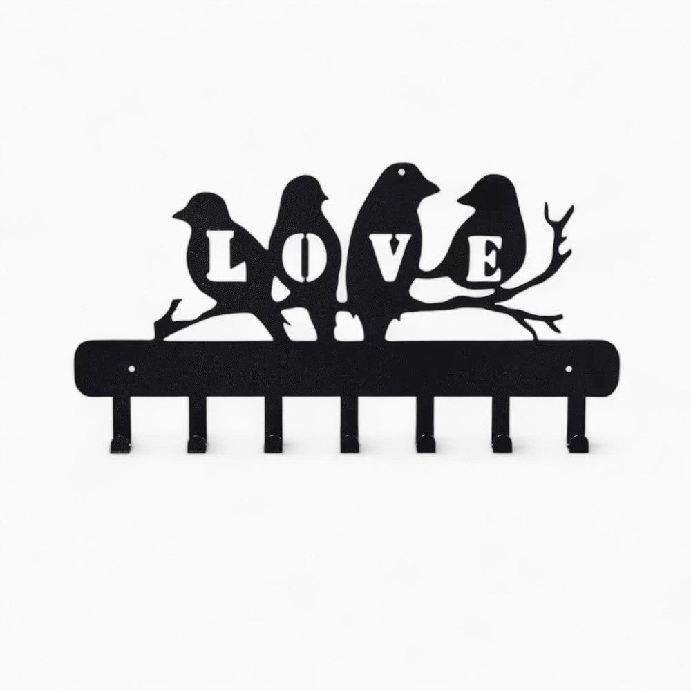 My Store Noir Porte Manteau Mural Love