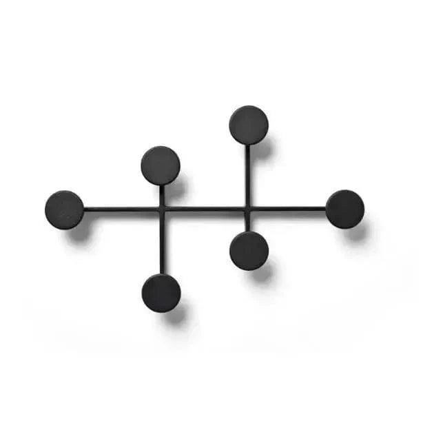 My Store Noir Porte Manteau Mural Rond noir