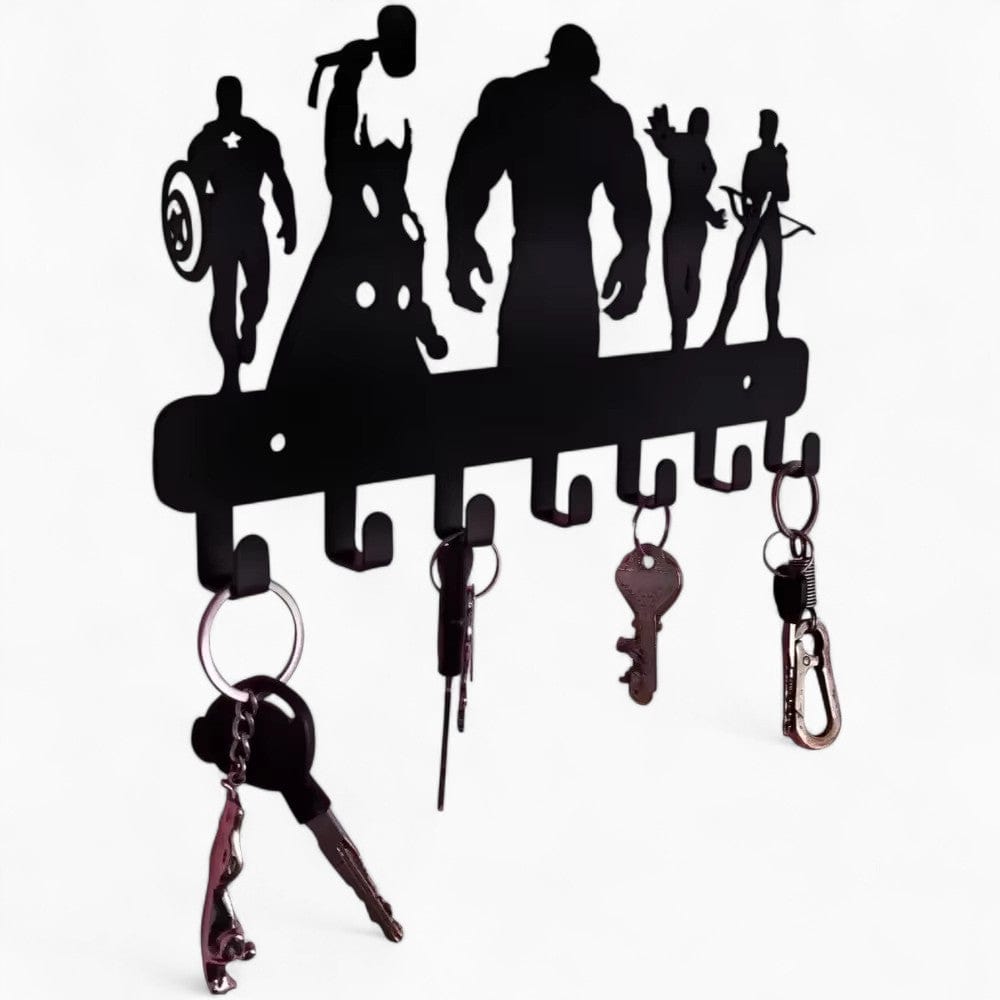 My Store Noir Porte Manteau Mural Super-héros