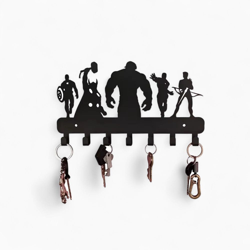 My Store Noir Porte Manteau Mural Super-héros