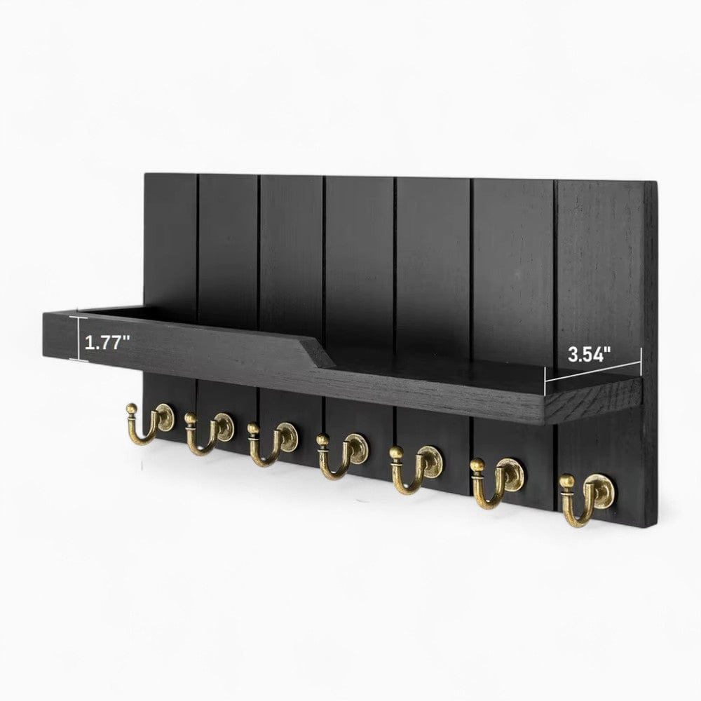 My Store Noir Porte Manteau Mural Support entrée noir