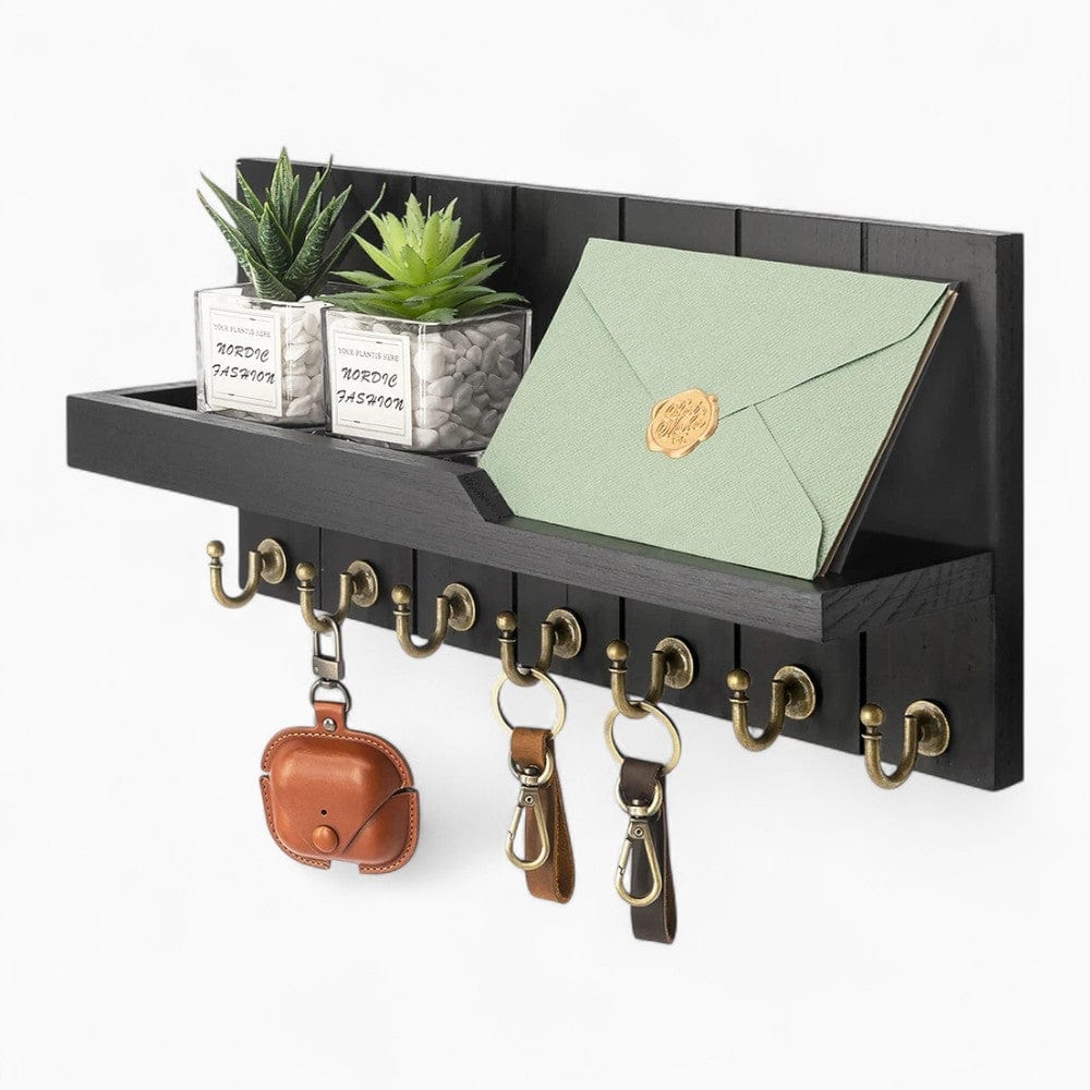 My Store Noir Porte Manteau Mural Support entrée noir