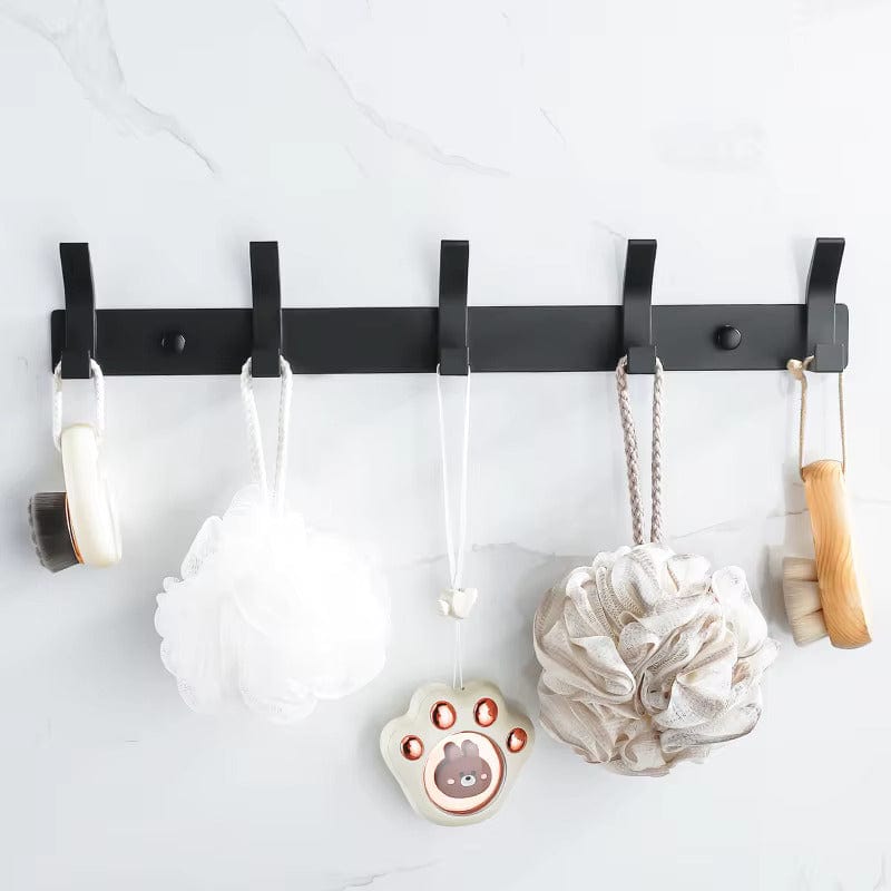 My Store Noir Porte Manteau salle de bain Grand Crochet Métal noir