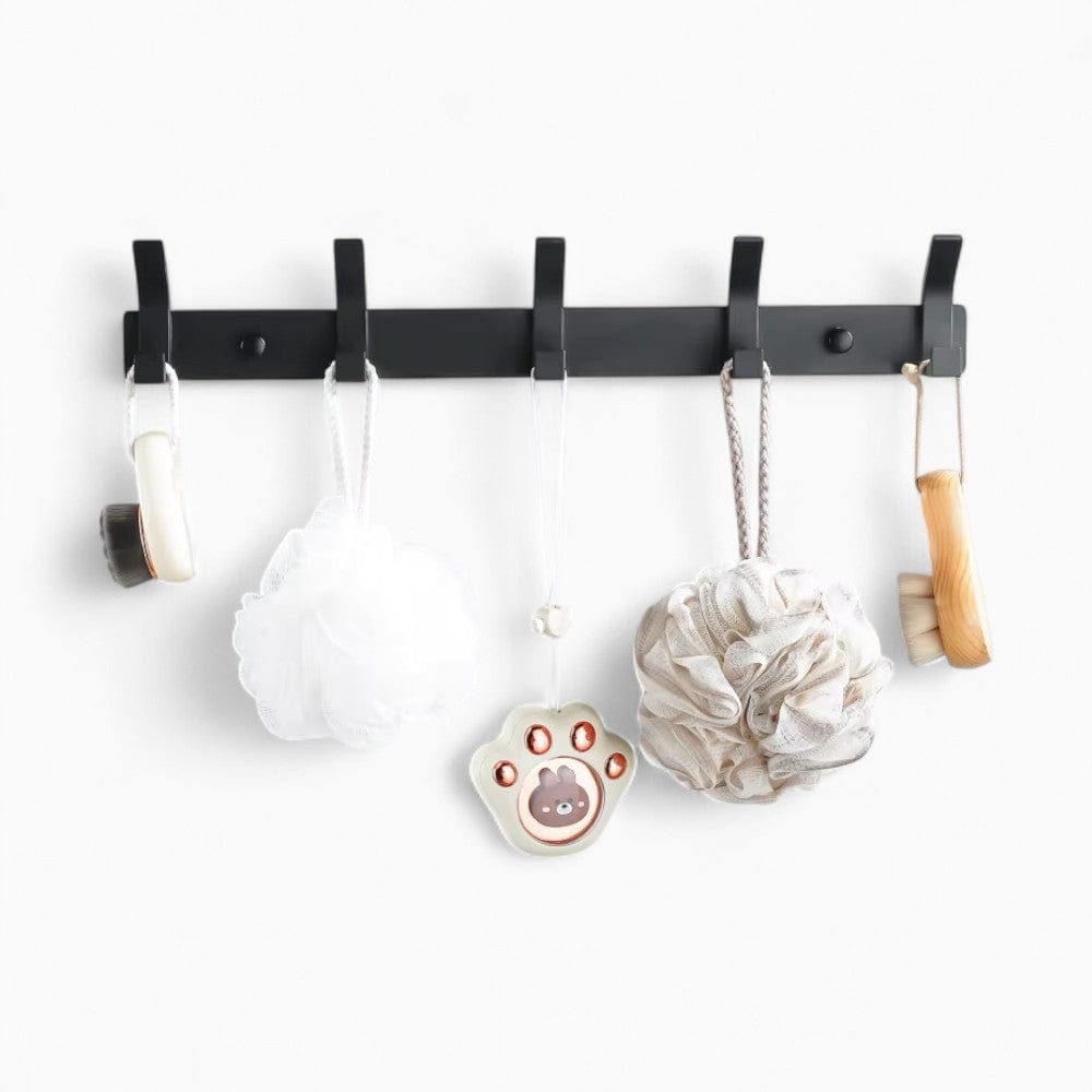 My Store Noir Porte Manteau salle de bain Grand Crochet Métal noir