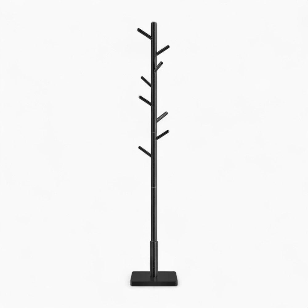 My Store Noir Porte Manteau sur Pied Arbre 8 Crochets bois noir