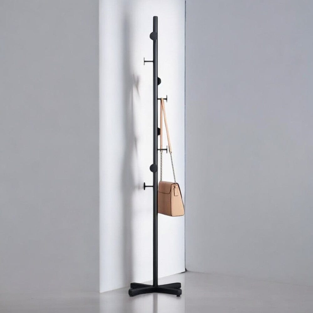 My Store Noir Porte Manteau sur Pied Champignon Base croisée Noir