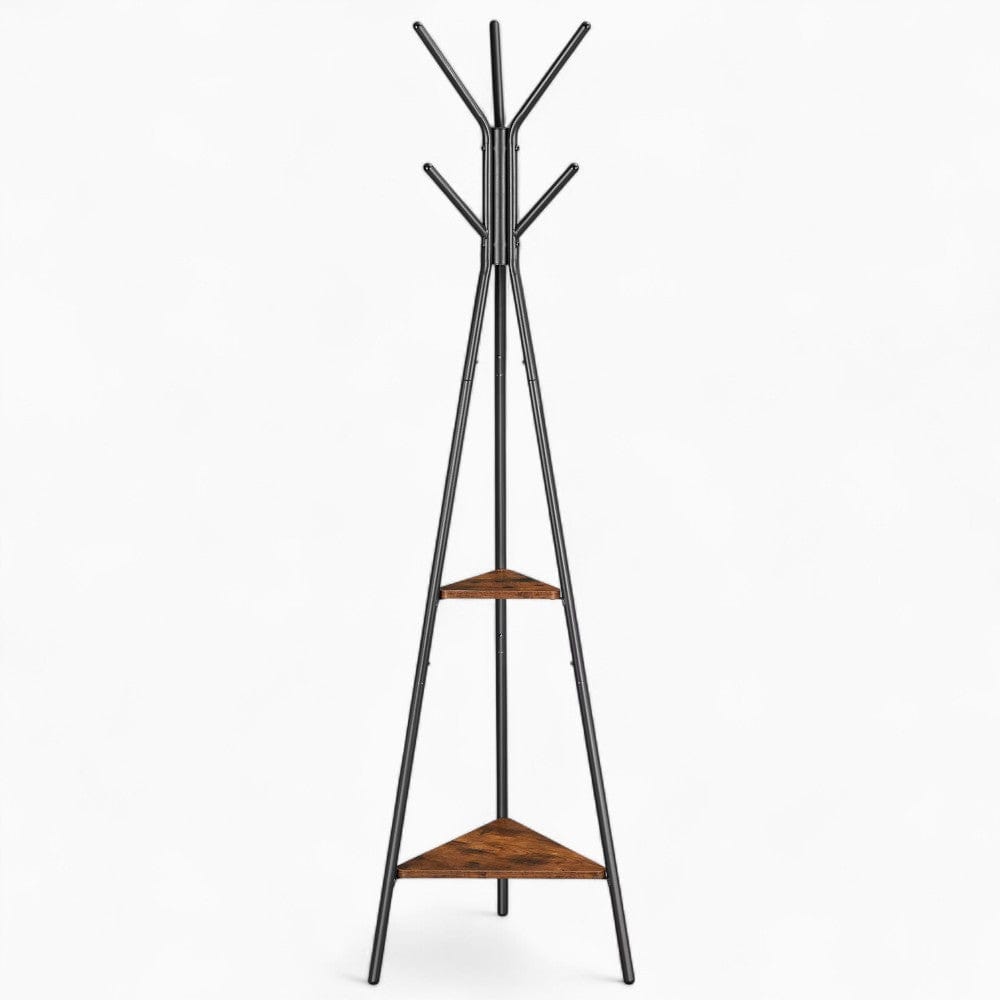 My Store Noir Porte Manteau sur Pied Triple Pied noir