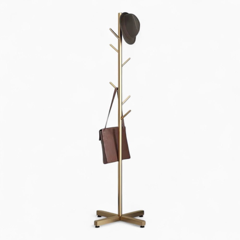 My Store Or Porte Manteau Arbre sur Pied Base croisée Or