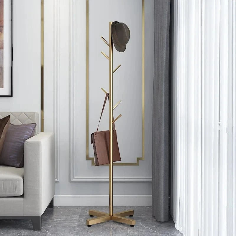 My Store Or Porte Manteau Arbre sur Pied Base croisée Or