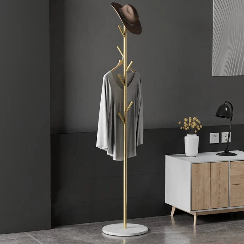 My Store Or Porte Manteau Arbre sur Pied Or/blanc