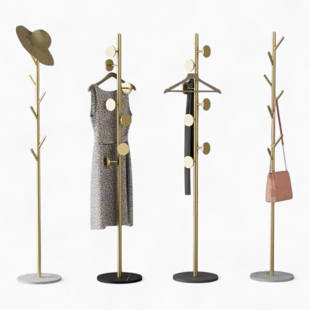 My Store Or Porte Manteau Arbre sur Pied Or/blanc