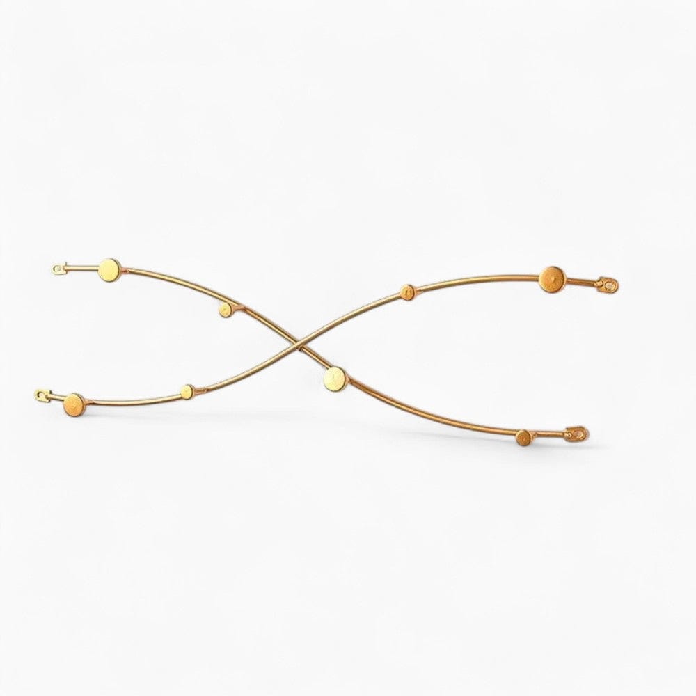 My Store Or Porte Manteau design Vague croisée dorée