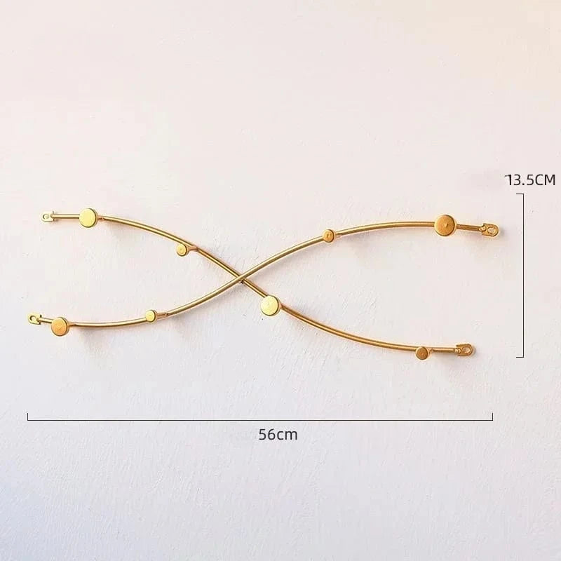 My Store Or Porte Manteau design Vague croisée dorée