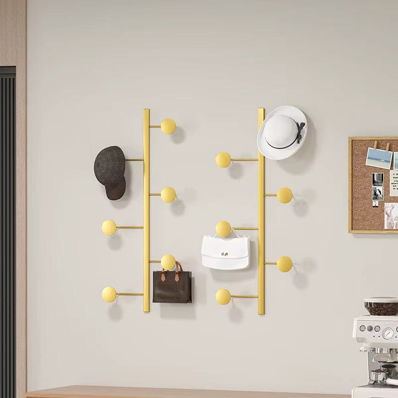 My Store Or Porte Manteau Mural 2 Crochets rond dorée