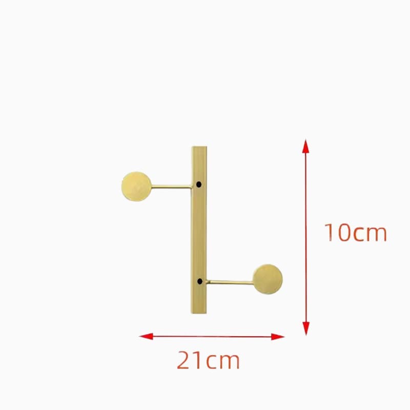 My Store Or Porte Manteau Mural 2 Crochets rond dorée