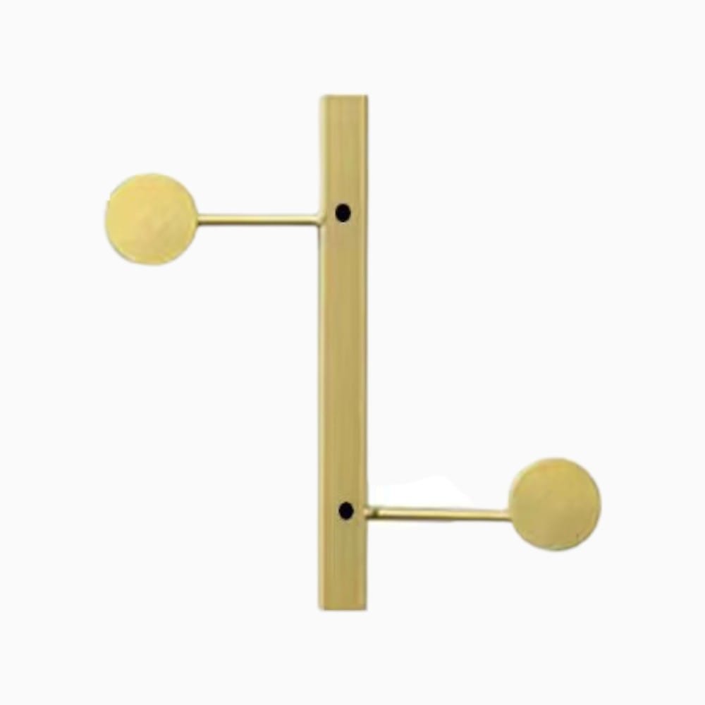 My Store Or Porte Manteau Mural 2 Crochets rond dorée