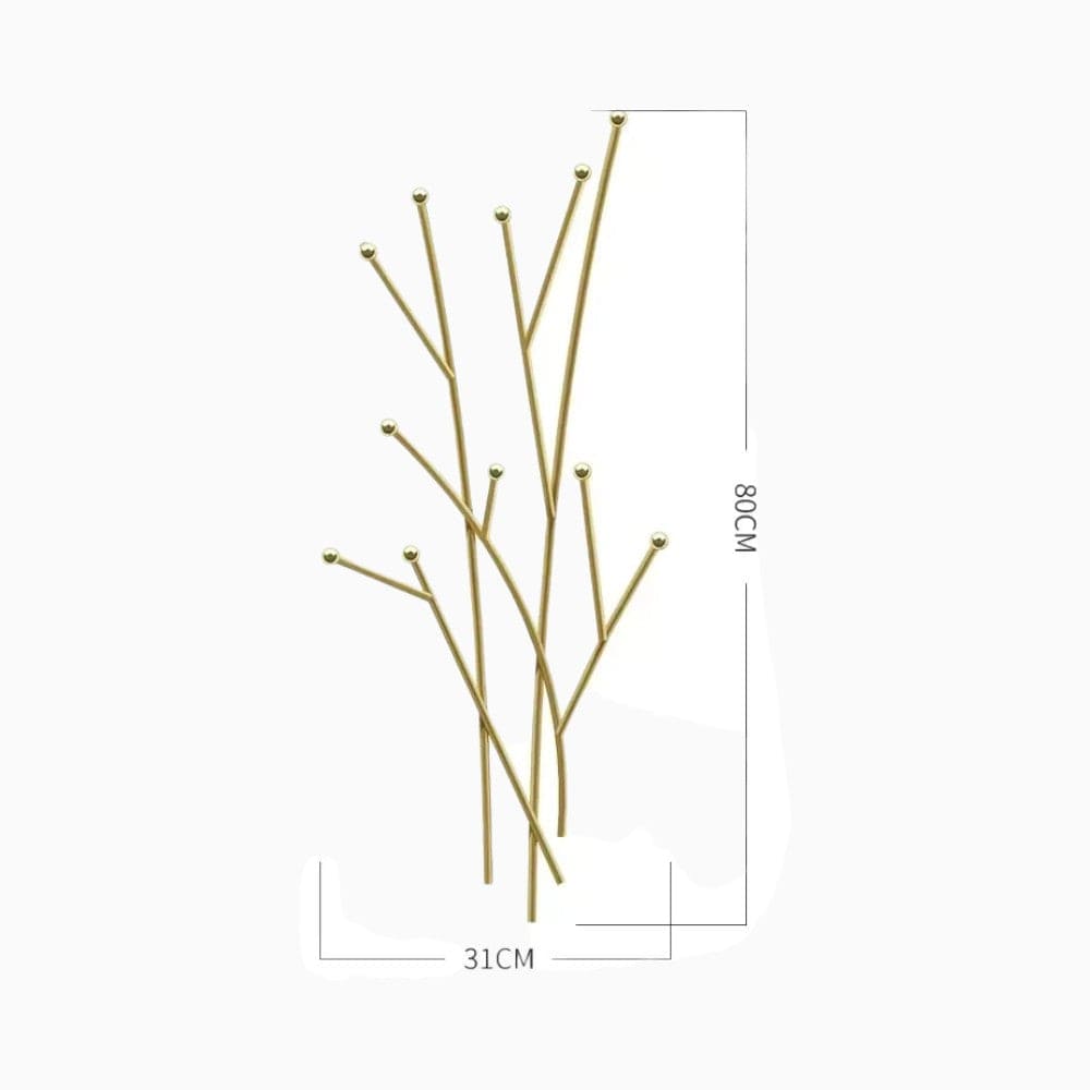 My Store Or Porte Manteau Mural - Branches dorée