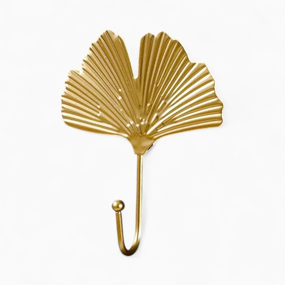 My Store Or Porte Manteau Patere - Feuille dorée