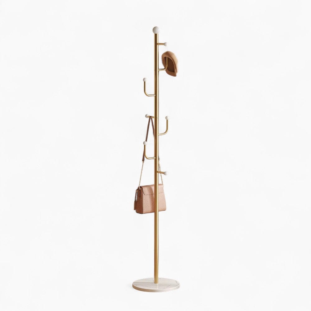 My Store Or Porte Manteau sur Pied Branche Champignon Dorée