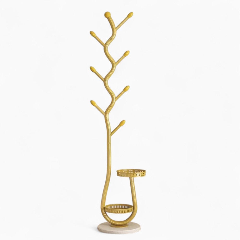 My Store Or Porte Manteau sur Pied Rangement bas dorée