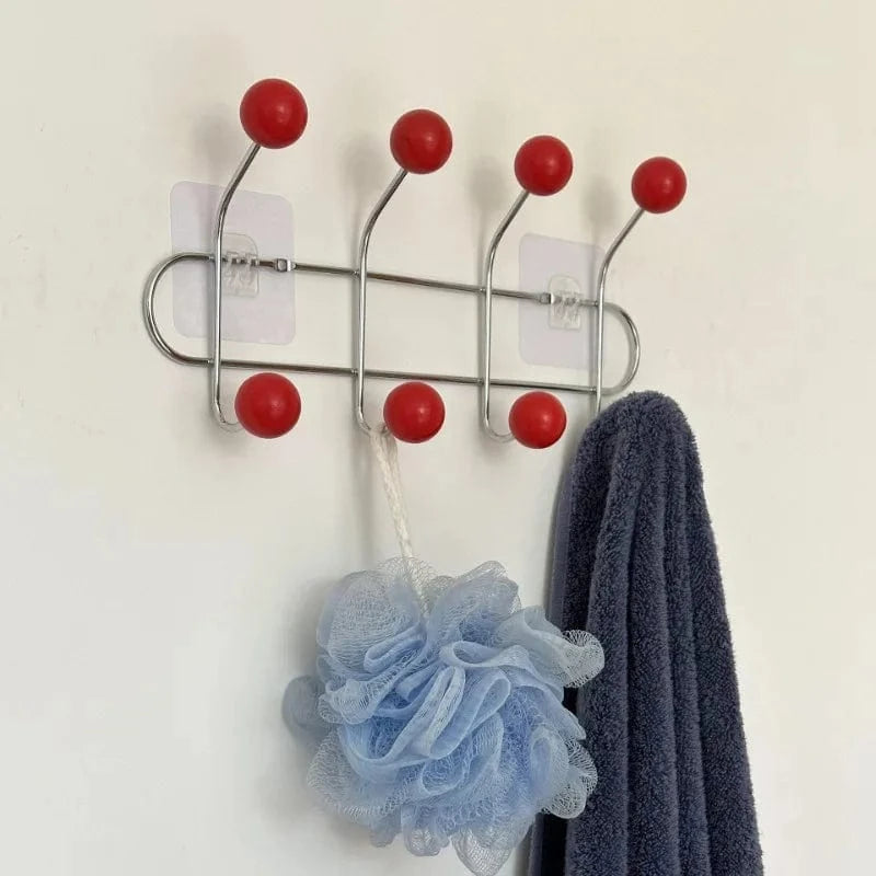 My Store Rouge Porte Manteau Mural Entrée métal Crochet rouge
