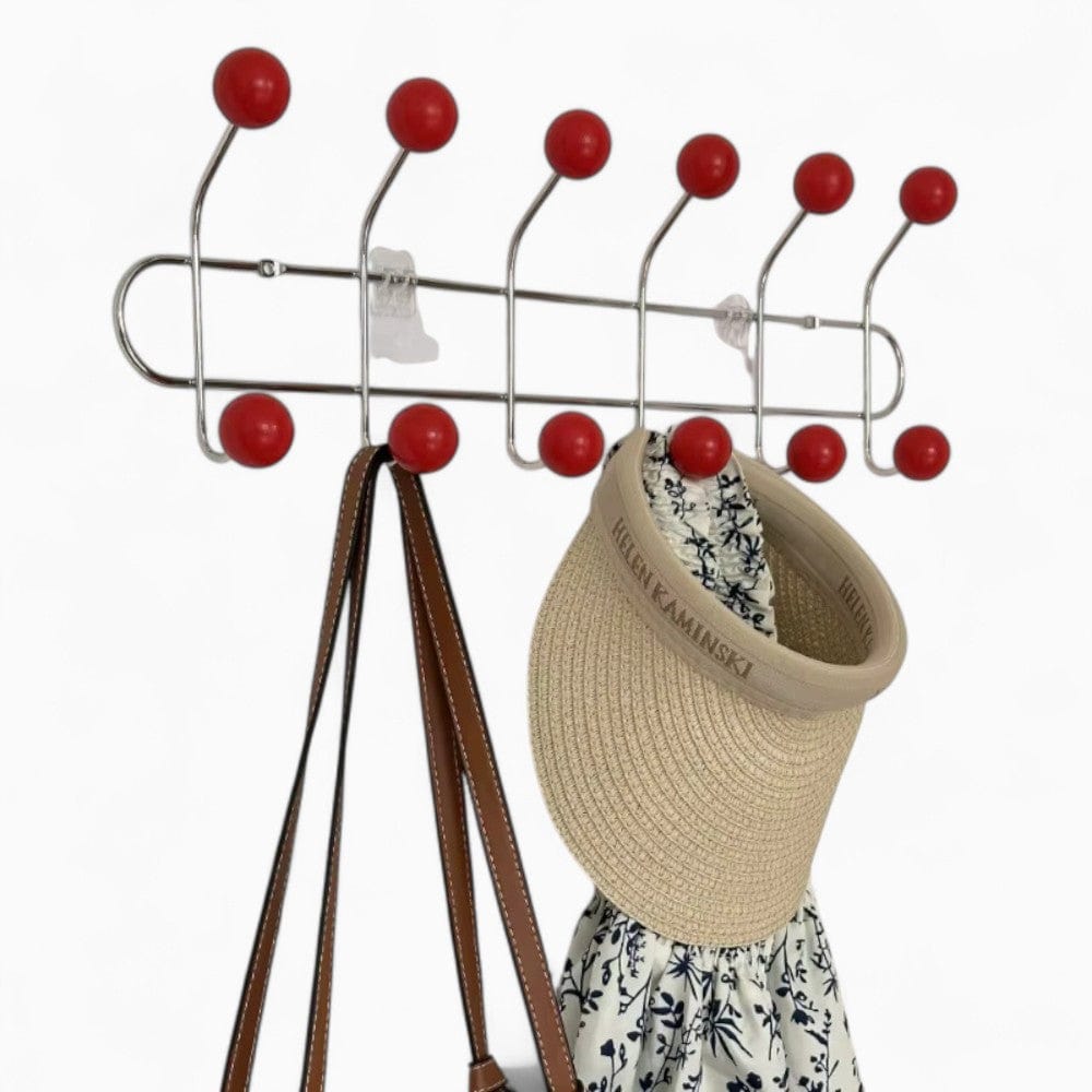My Store Rouge Porte Manteau Mural Entrée métal Grand Crochet rouge