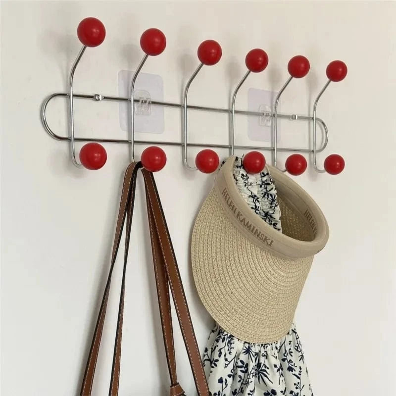 My Store Rouge Porte Manteau Mural Entrée métal Grand Crochet rouge