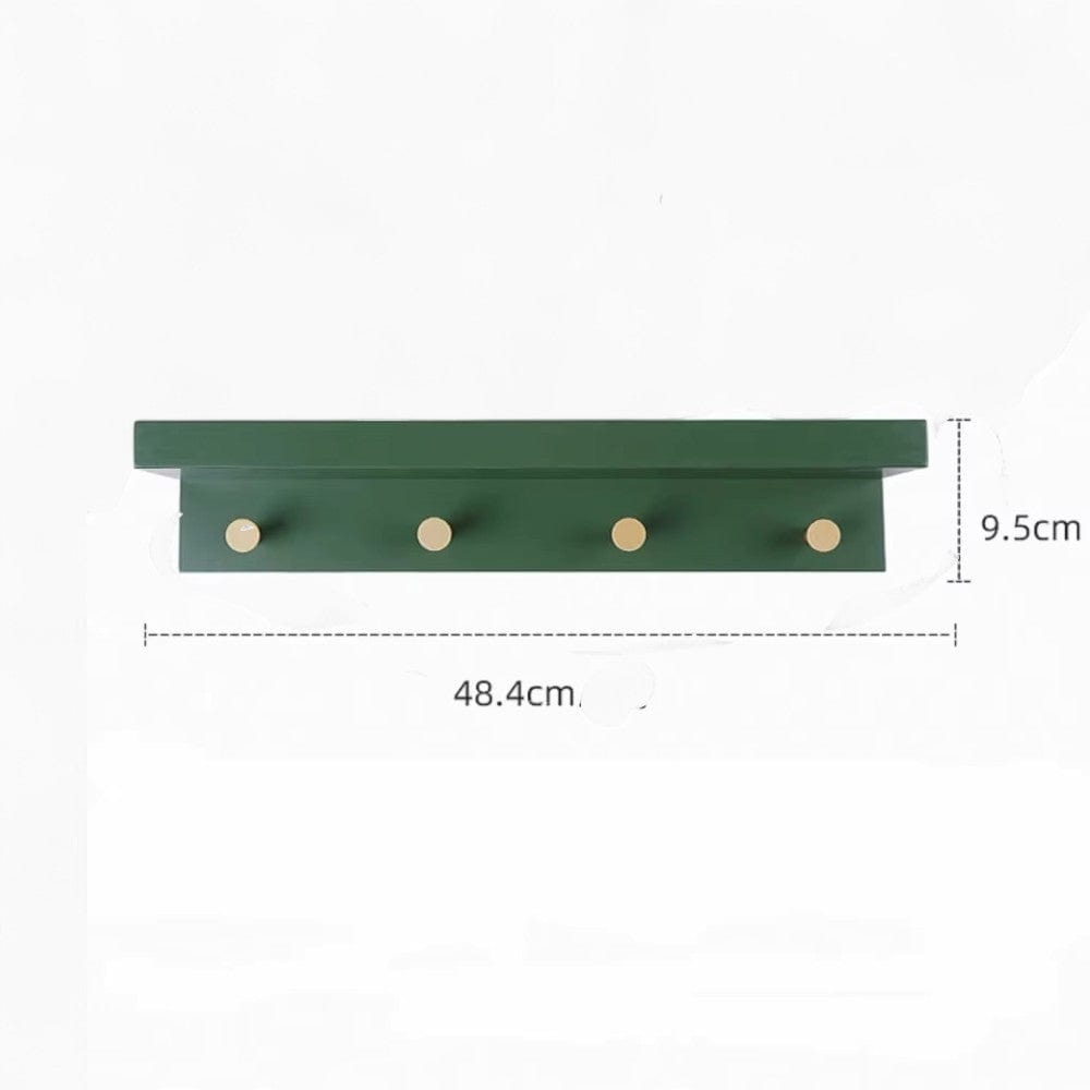 My Store Vert Porte Manteau Mural Petit Crochet bois vert
