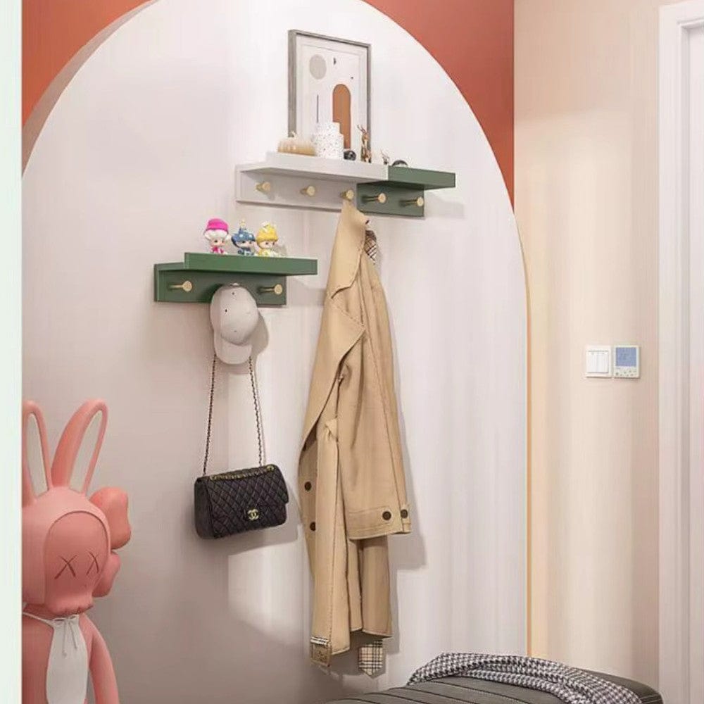 My Store Vert Porte Manteau Mural Petit Crochet bois vert