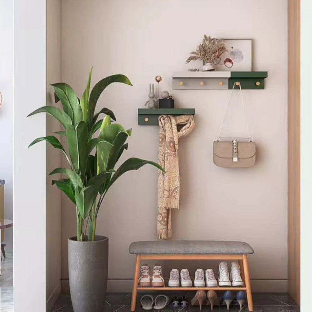 My Store Vert Porte Manteau Mural Petit Crochet bois vert