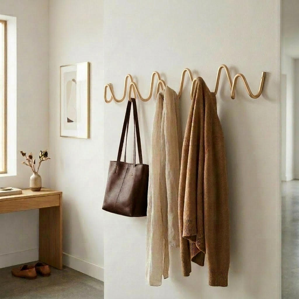 Porte Manteau design Vrille or Image