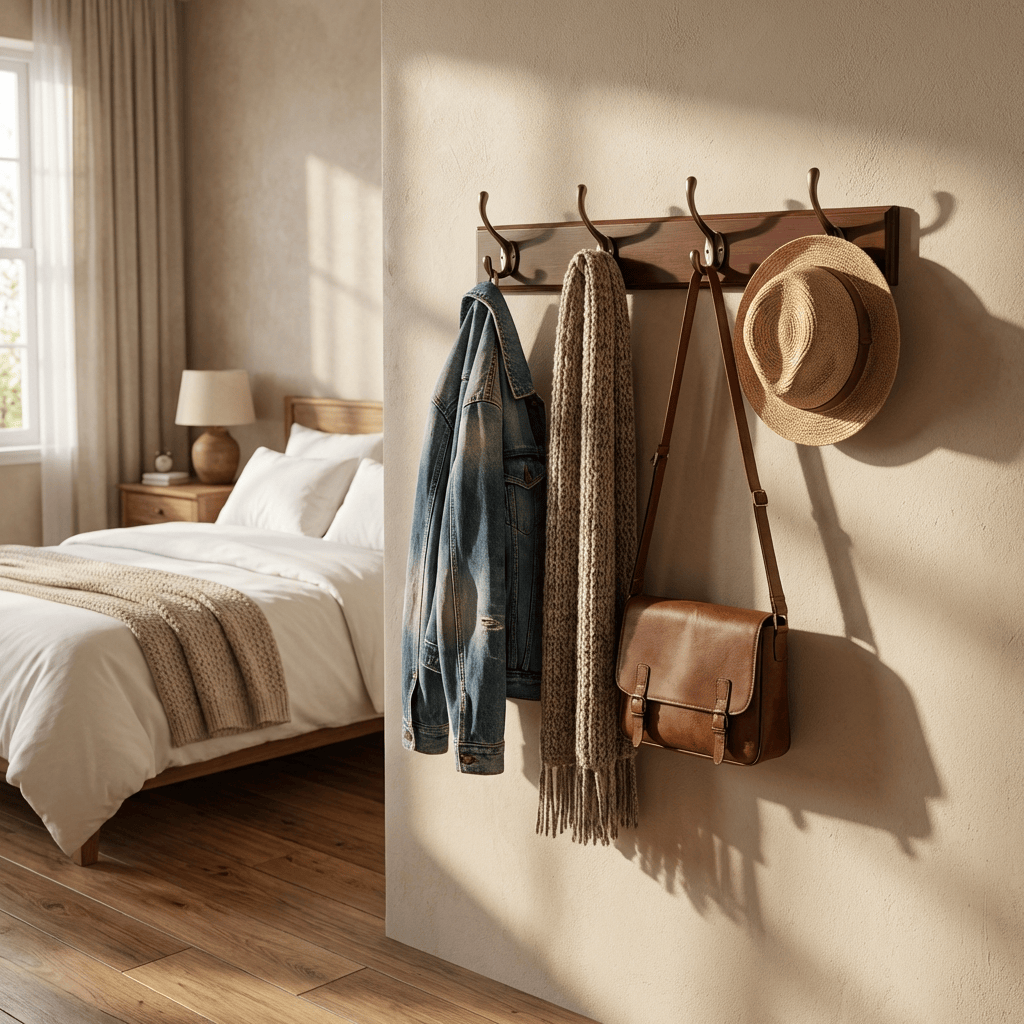 Porte Manteau entrée Ancien Crochet bois