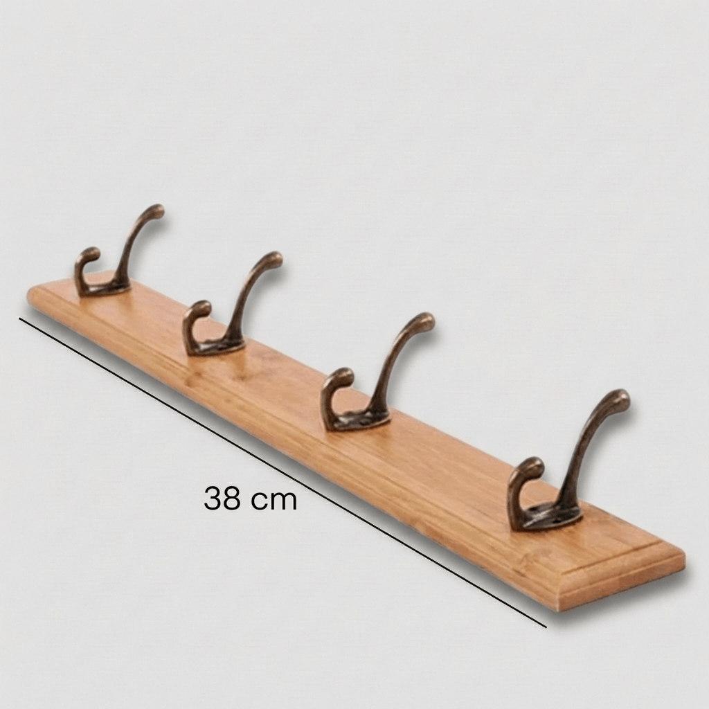 Porte Manteau entrée Ancien Crochet bois claire