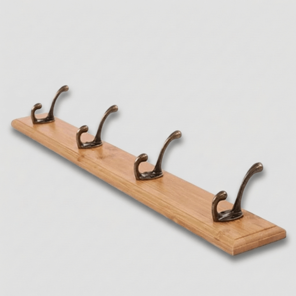 Porte Manteau entrée Ancien Crochet bois claire Image